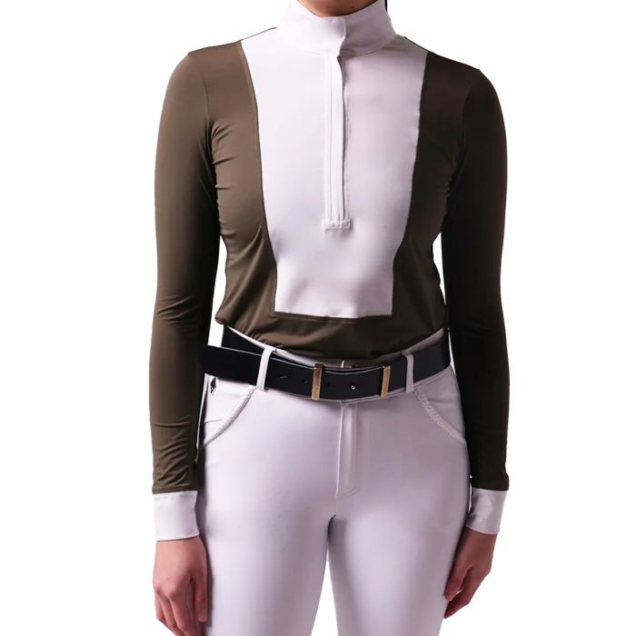 70 Degrees Ladies Bib Long Sleeve Performance Shirt With UPF Protection
