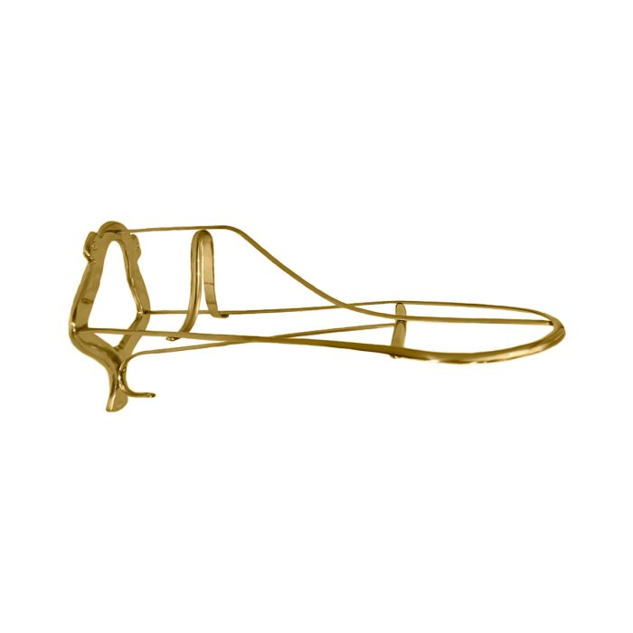 Brass & Chrome Plain English Saddle Rack