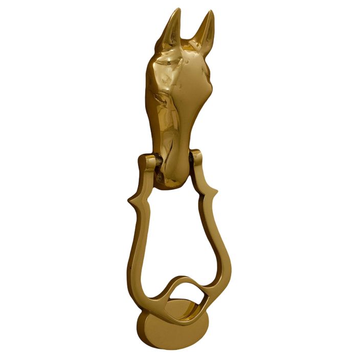 Brass Horsehead Face Door Knocker