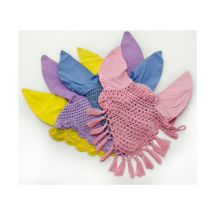 Crochet Ear Net with Tassels