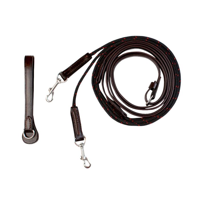 Walsh Leather Draw Reins 8.5' with Rope