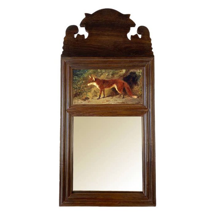 Madison Bay Co. Wood Framed Mirror With Fox & Feathers Print
