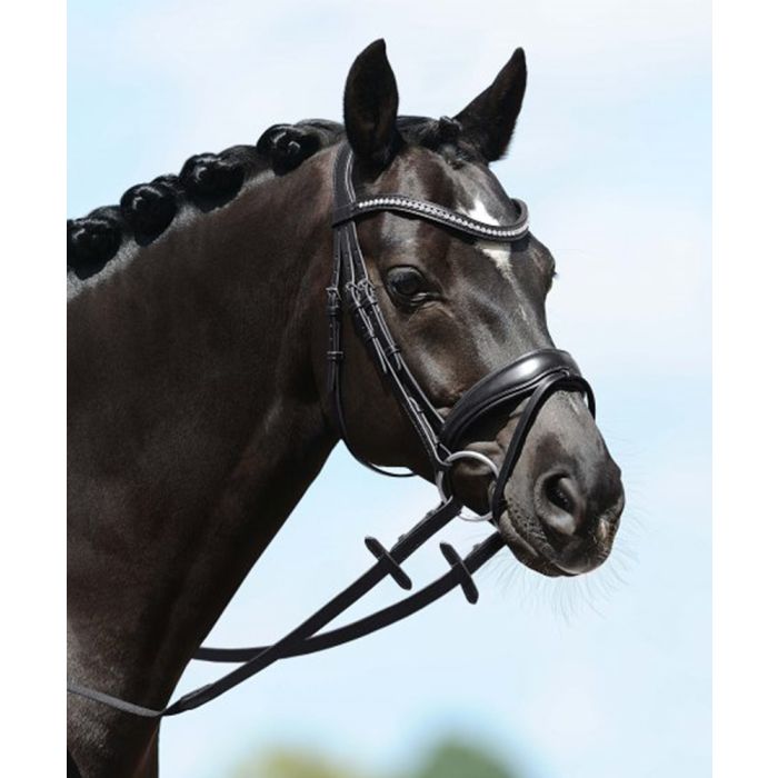 Passierblu Spirit Snaffle Padded Bridle W/ Flash & Crystal Browband