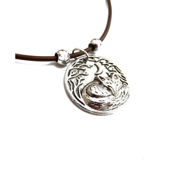 LILO Moon Fox Skinny Leather Necklace