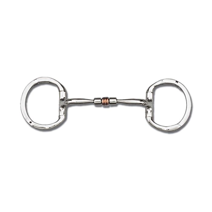 Toklat Myler Eggbutt with Hooks Comfort Snaffle With Copper Roller MB03