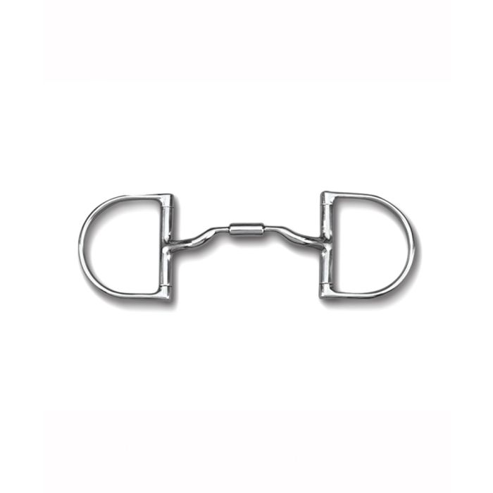 Myler Medium Dee without Hooks with Low Port Comfort Snaffle MB 04