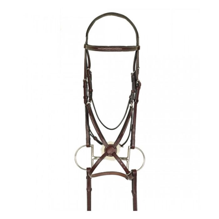 Aramas Fancy Raised Padded Figure-8 Bridle with Rubber  Grip Reins