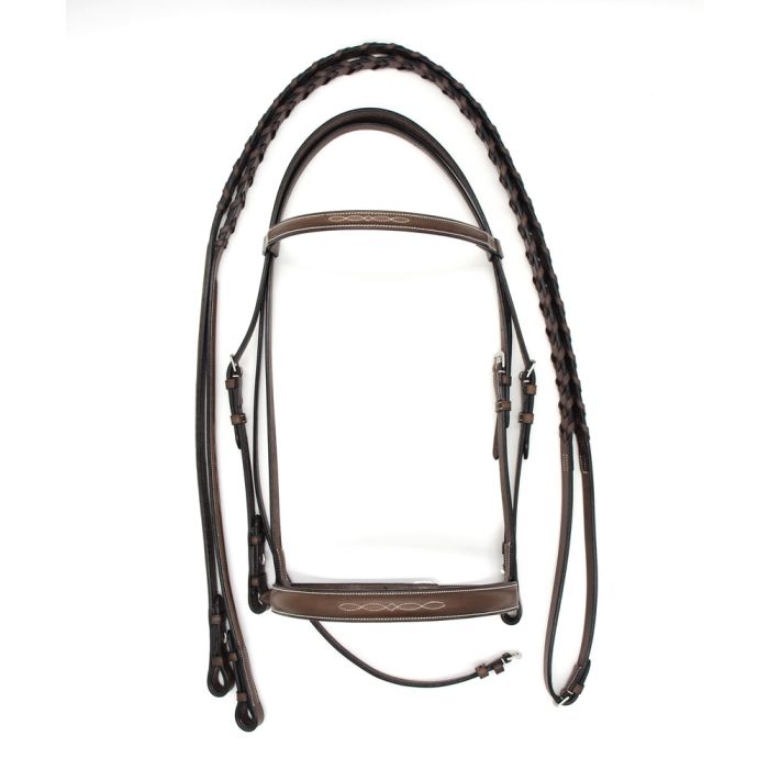Americana Fancy Mild Raised Bridle with Laced Reins