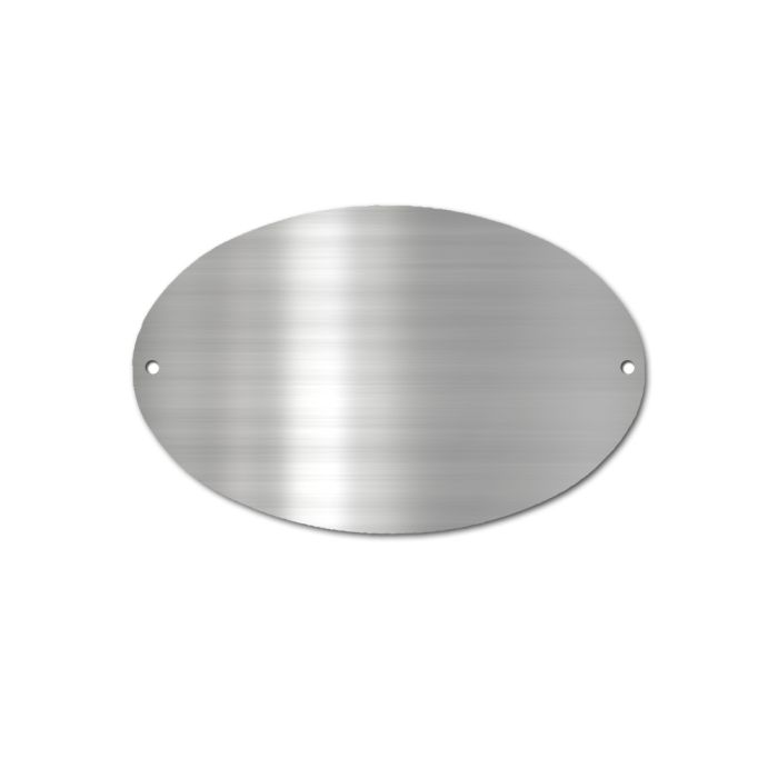 Oval Chrome Trunk Plate 4" x 6"