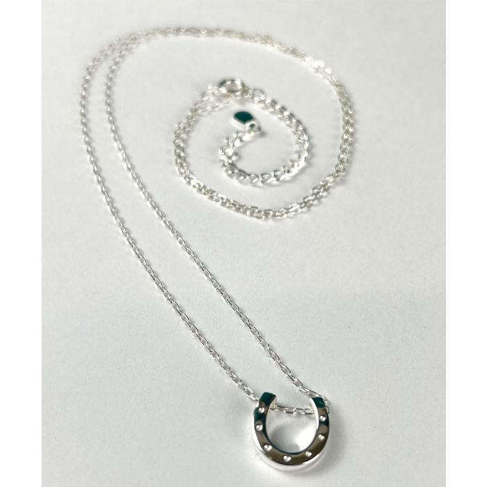 Awesome Artifacts Sterling Silver Small Horseshoe Necklace