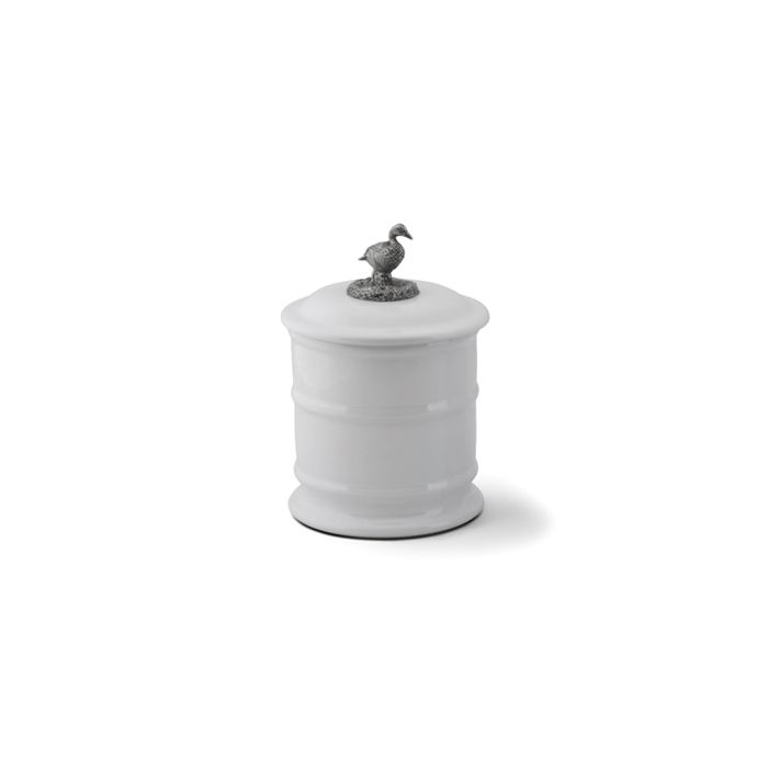 Vagabond House Short White Stoneware Canister