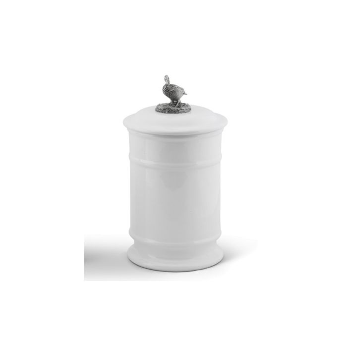 Vagabond House Tall White Stoneware Canister