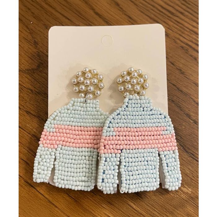Barrel Down South Jockey Silk Seed Bead Earrings