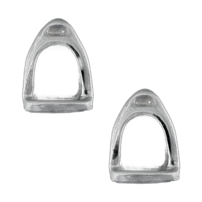 Loriece Small Sterling Silver Stirrup Earrings