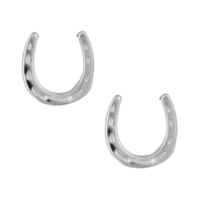 Loriece Small Silver Horseshoe Earrings