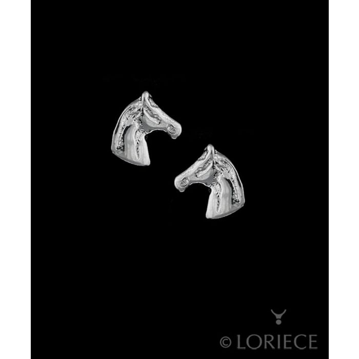Loriece Sterling Silver Horse Head Earrings
