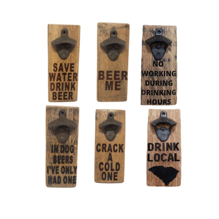 Whiskey And Wine Design Barrel Oak Stave W/ Bottle