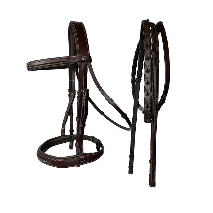 Arion Hunter Bridle with Fancy Stitching With Laced Reins