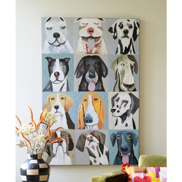 12 Emotional Dogs Acrylic Painting