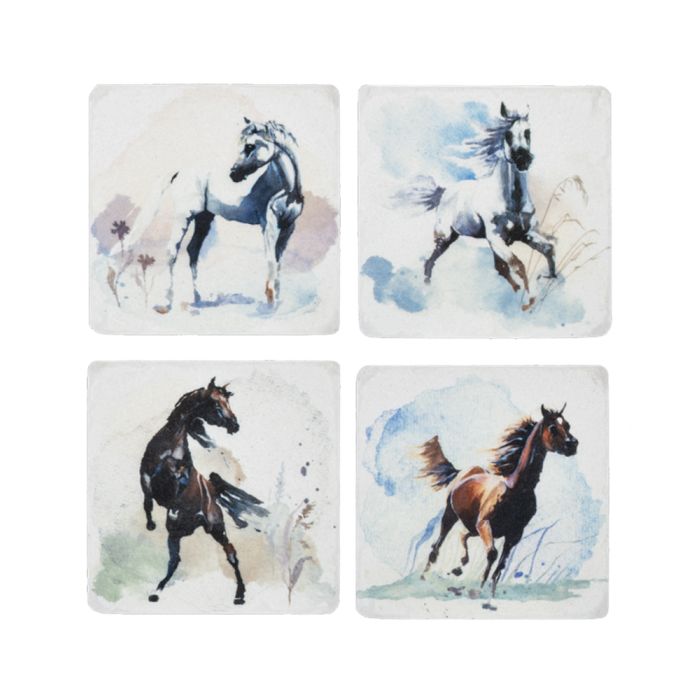 Ganz Wild Horses Resin Coaster Set (4 Peice)