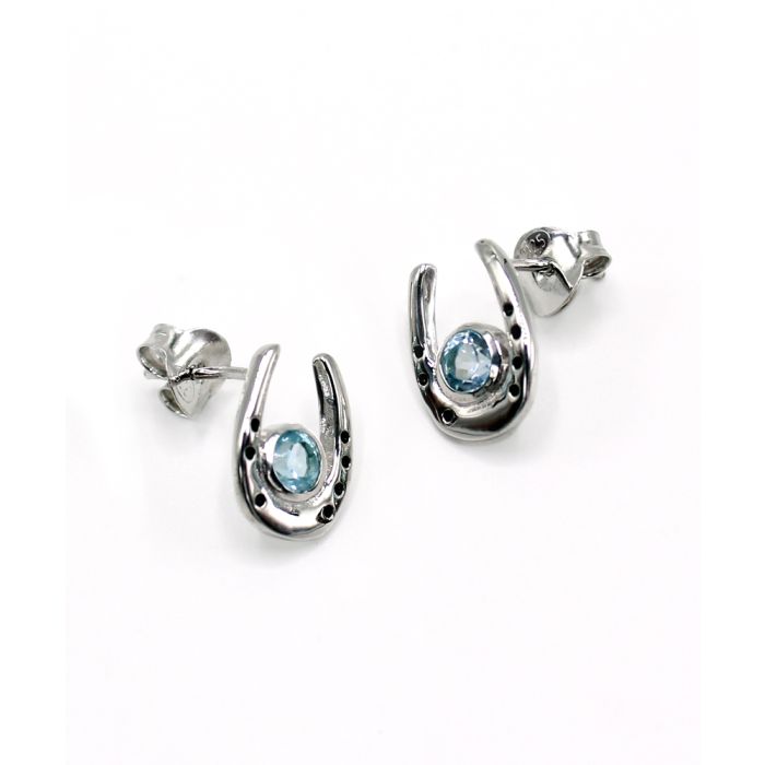 Michel McNabb Small Slider Horseshoe Earrings
