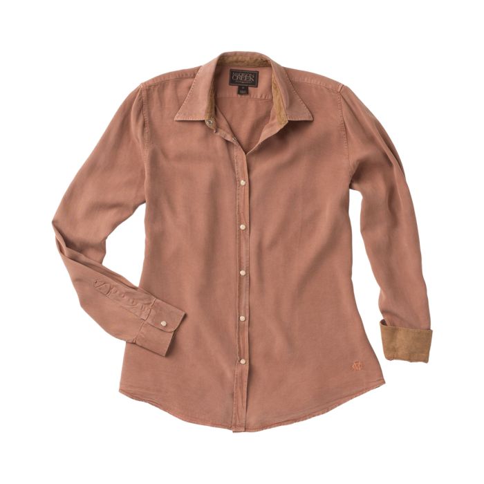 Madison Creek Ladies Claire Solid Long Sleeve Shirt