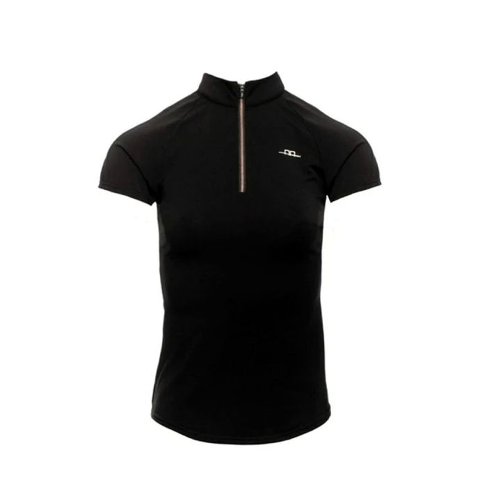 AA Platinum Ladies Clean Cool Half Zip Short Sleeve Top