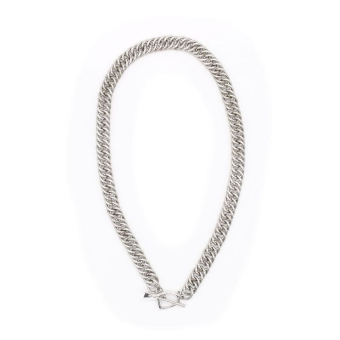 Michel McNabb Curb Chain Necklace W/ Stirrup & Crop - 17"
