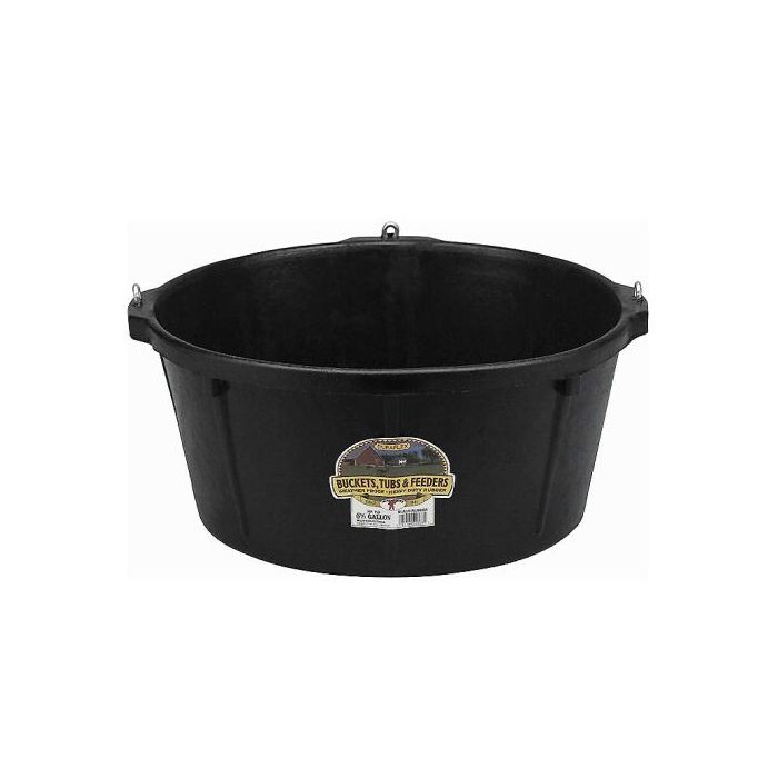 Rubber Feed Tub with Rings 6.5 Gallon