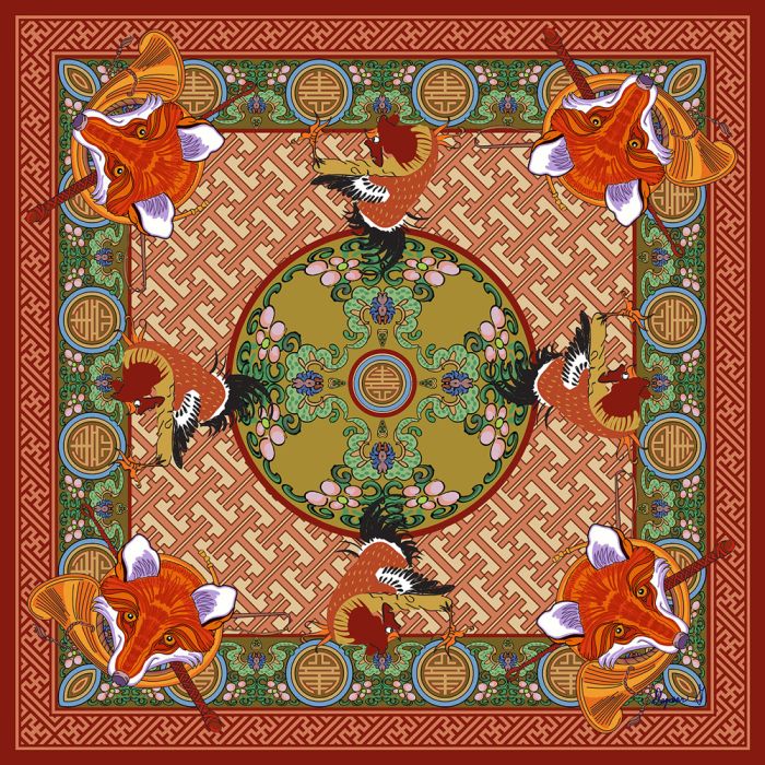 Square Silk Scarf by Dagmar