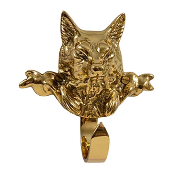 Brass Foxhead Hook