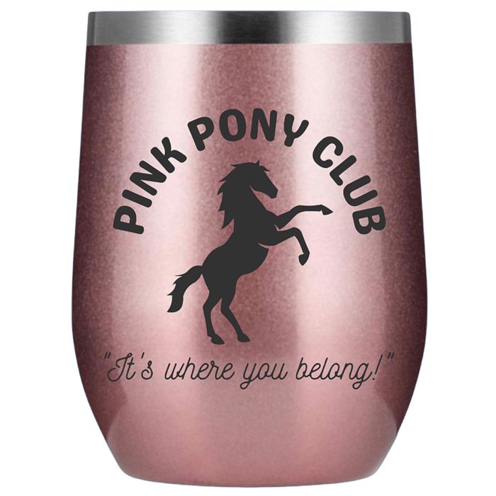 Equine & Design Wine Tumbler With Lid (12oz)