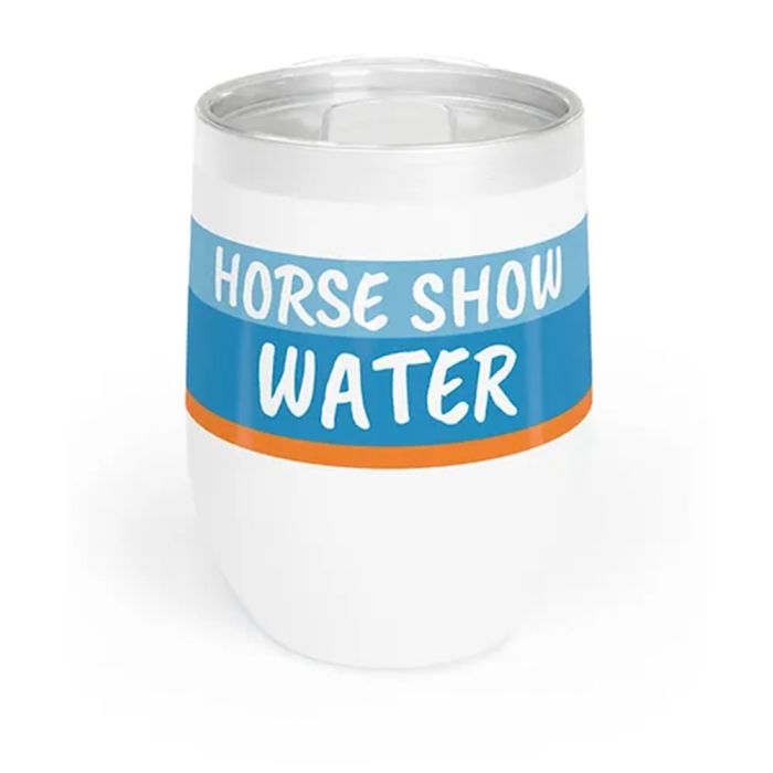 Equine & Design Wine Tumbler With Closeable Lid (12oz)