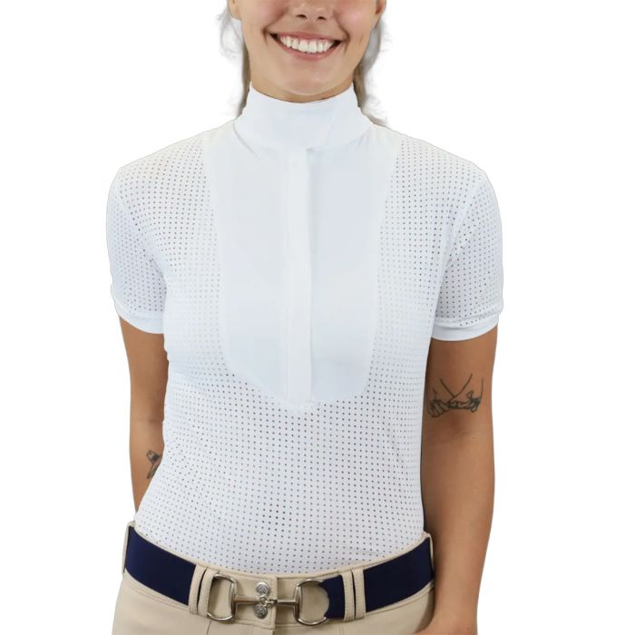 Kismet Ladies Eleonoire Airmax Short Sleeve Show Shirt With White Bib