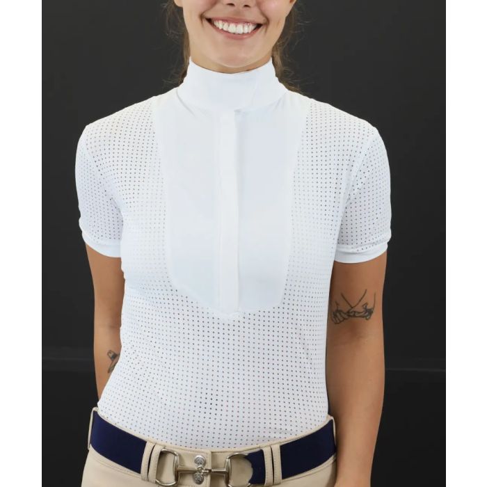 Kismet Ladies Eleonoire Airmax Short Sleeve Show Shirt With White Bib