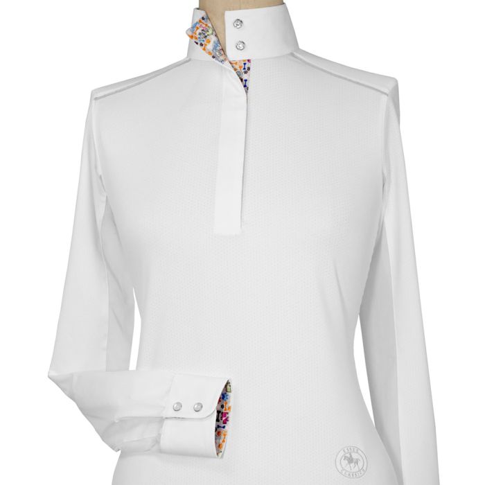 Danny & Ron's Essex Talent Yarn Ice Fill Show Shirt w/Piping & Straight Collar