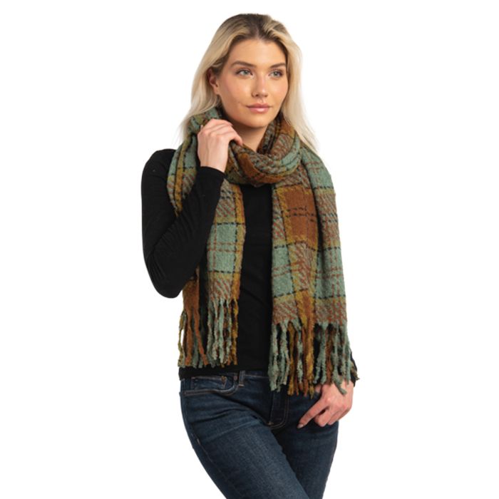 Ladies Woodland Plaid Scarf