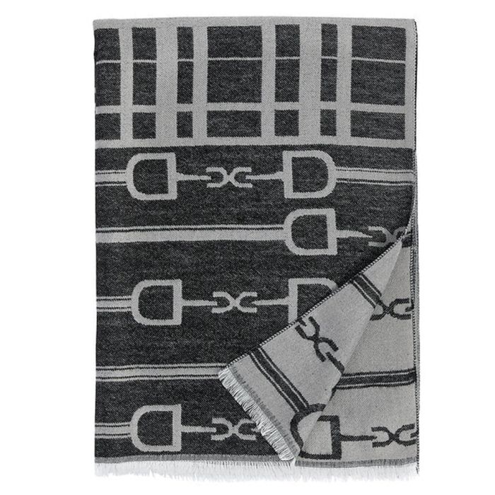 AWST Acrylic Cashmere Snaffle Bit With Plaid Scar/Shawl