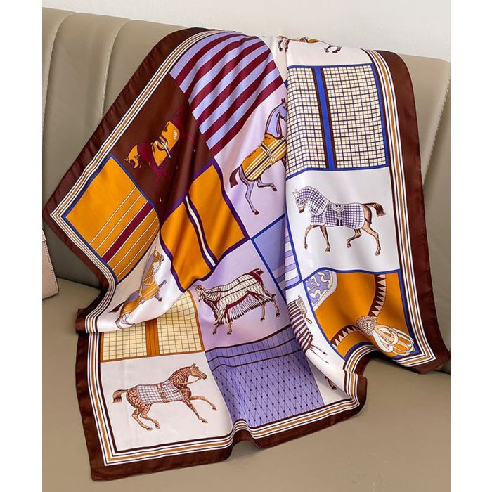 AWST Horses In Blankets Silky Scarf