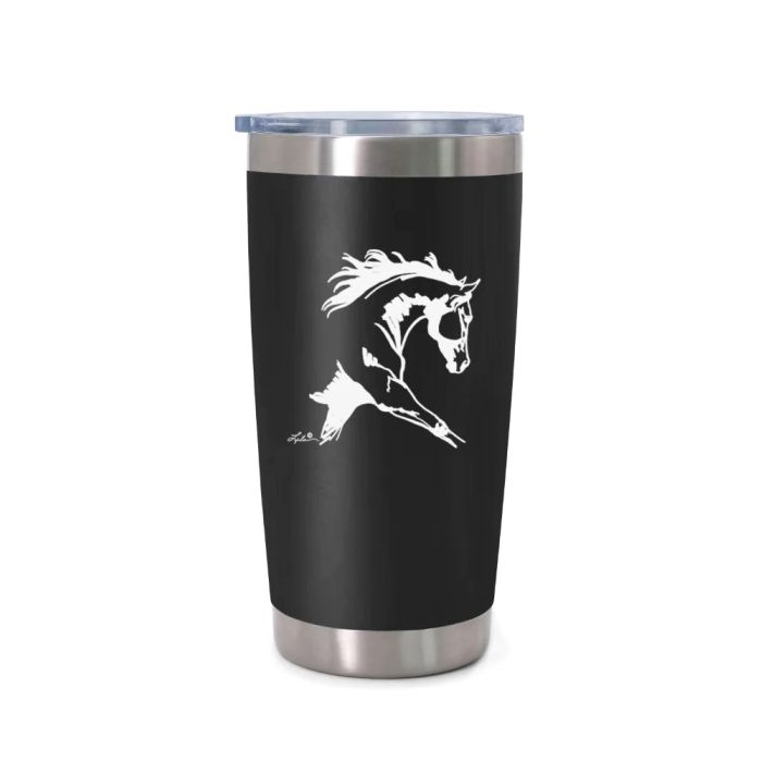 AWST Stainless Wine Tumbler With Slide Top Lila Design (20 oz)