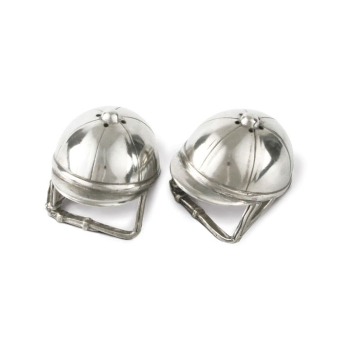 Pewter Riding Hats Salt & Pepper Set