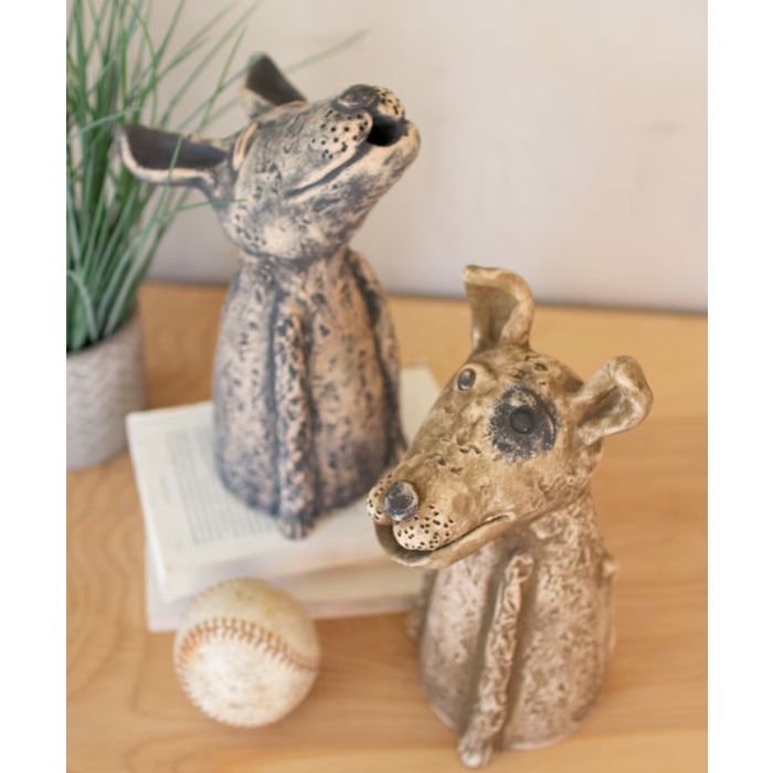 Clay Singing Dogs - Set of 2