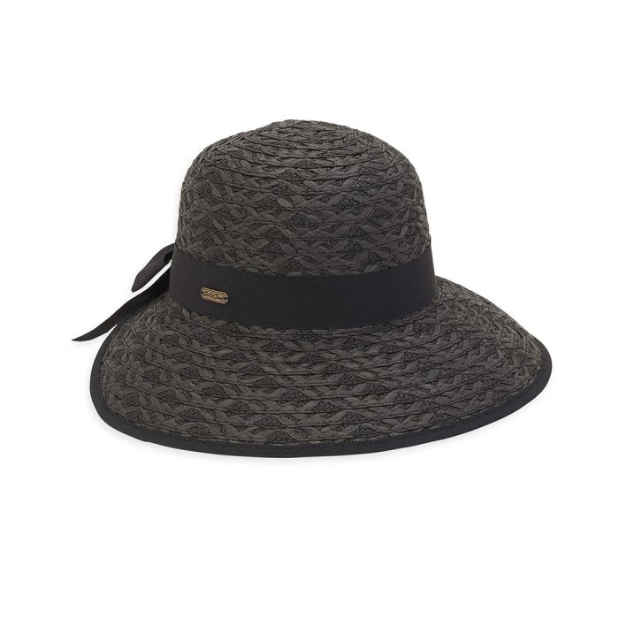 Paperstraw Backless 4" Wide Brim Hat with Bow Headband
