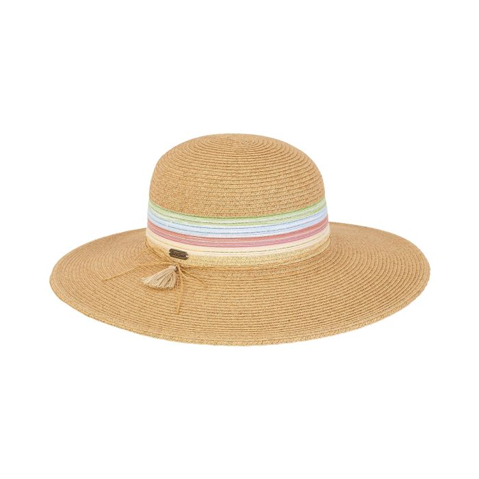 Two's Company Ladies Paper Braid Pinamar Floppy Hat With 4" Brim