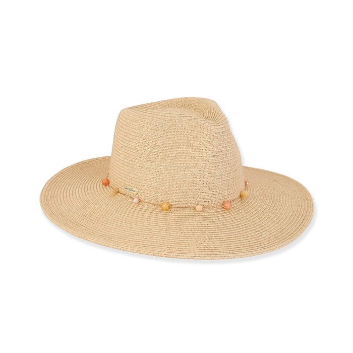 Sun N Sand Paperbraid Norah Ladies Metallic Lurex Safari Hat