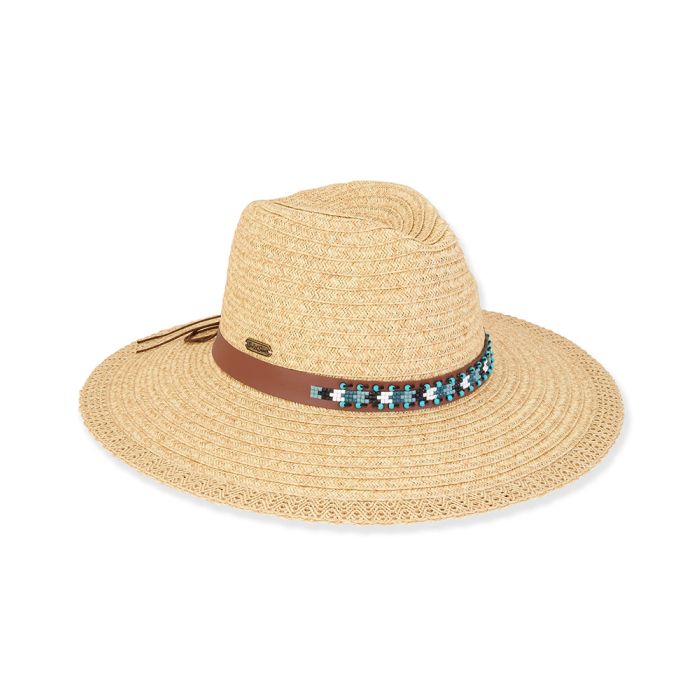 Sun N Sand Paperbraid Kylie Ladies Safari Hat With Studded Trim