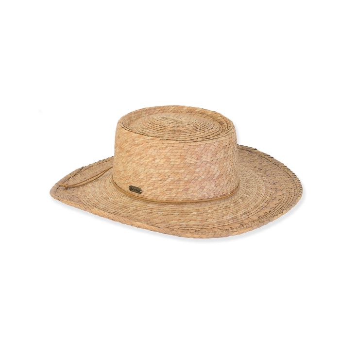 Sun N Sand Paper Straw Audrey Ladies Natural Palm Gambler Hat