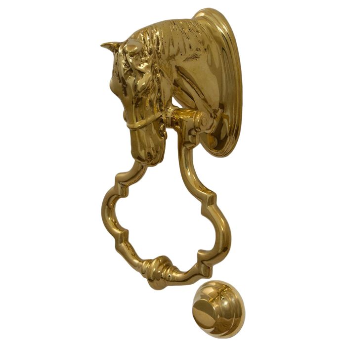 Brass Horsehead Door Knocker