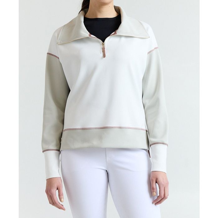 70 Degrees Ladies Half Zip Scuba Top