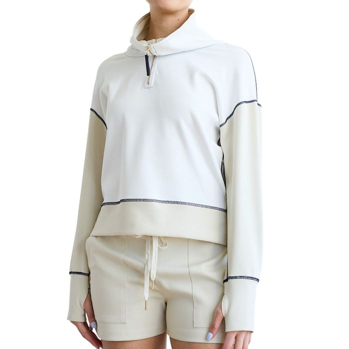 70 Degrees Ladies Half Zip Scuba Top